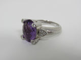 Judith Ripka Collection Ring Silver/Purple Female Adult Size 7 Solid -- Used