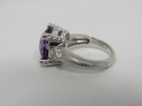 Judith Ripka Collection Ring Silver/Purple Female Adult Size 7 Solid -- Used
