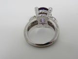 Judith Ripka Collection Ring Silver/Purple Female Adult Size 7 Solid -- Used