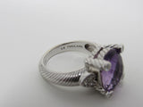 Judith Ripka Collection Ring Silver/Purple Female Adult Size 7 Solid -- Used