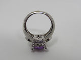 Judith Ripka Collection Ring Silver/Purple Female Adult Size 7 Solid -- Used