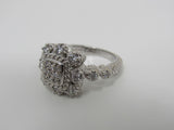 Judith Ripka Collection Ring Diamonique Silver/Clear Female Adult Size 8 -- Used