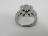 Judith Ripka Collection Ring Diamonique Silver/Clear Female Adult Size 8 -- Used