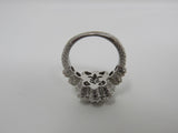 Judith Ripka Collection Ring Diamonique Silver/Clear Female Adult Size 8 -- Used
