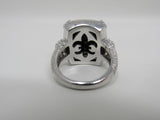 Judith Ripka Collection Ring Black Gemstone Female Adult Size 8 Solid -- Used