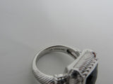 Judith Ripka Collection Ring Black Gemstone Female Adult Size 8 Solid -- Used