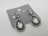 Laura Teardrop Earrings Silver/Clear Female Adult -- Used