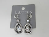 Laura Teardrop Earrings Silver/Clear Female Adult -- Used