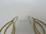 Stella & Dot Matching Earrings and Bracelet Gold Female Adult -- Used