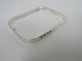 Designer Hinged Bangle Cuff Bracelet Silver Female Adult -- Used