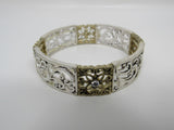 Designer Stretch Bangle Bracelet Silver/Gold Female Adult -- Used