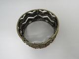 Designer Stretch Bangle Bracelet Gold/Green Female Adult Geometric -- Used