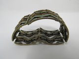 Designer Stretch Bangle Bracelet Gold/Green Female Adult Geometric -- Used