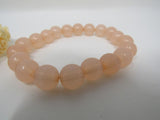 Designer Stretch Beaded Bracelet Set of 3 Ivory/Peach/Pink Female Adult -- Used