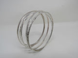 Designer Wave Wrap Bangle Bracelet Silver Female Adult -- Used