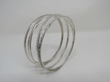 Designer Wave Wrap Bangle Bracelet Silver Female Adult -- Used