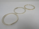 Designer Bangle Bracelet Set of 3 Silver Female Adult Size one size -- Used