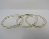 Designer Bangle Bracelet Set of 3 Silver Female Adult Size one size -- Used