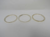 Designer Bangle Bracelet Set of 3 Silver Female Adult Size one size -- Used