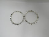 Designer Stretch Bangle Bracelet Set of 2 Silver Female Adult -- Used