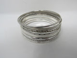 Designer Bangle Bracelet Set of 11 Silver Female Adult -- Used