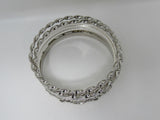 Designer Bangle Bracelet Set of 7 Silver Clear Gemstones Female Adult -- Used
