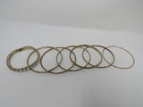 Designer Bangle Bracelet Set of 7 Gold Clear Gemstones Female Adult -- Used