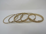 Designer Bangle Bracelet Set of 5 Copper Female Adult Metallics -- Used