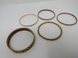 Designer Bangle Bracelet Set of 5 Copper Female Adult -- Used