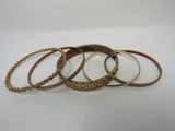 Designer Bangle Bracelet Set of 5 Copper Female Adult -- Used