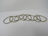 Designer Stretch Beaded Bracelet Set of 8 Gold/Silver Female Adult -- Used