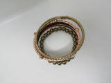 Designer Bangle Bracelet Set of 5 Copper/Gold Female Adult Metallics -- Used
