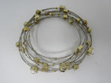 Designer Bangle Bracelet Set of 6 Gold/Silver Pearls Female Adult -- Used