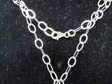 Designer Pendant Chain Link Necklace Silver Clear Pendant Female Adult -- Used