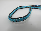 Victoria Emerson Wrap Bracelet Turquoise/Dark Brown Female Adult -- Used