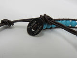 Victoria Emerson Wrap Bracelet Turquoise/Dark Brown Female Adult -- Used
