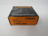 Timken Tapered Roller Bearing Set M12649 M12610 SET3 -- New