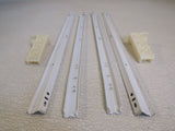 Professional 19-1/2-in Drawer Slides With Mounting Brackets White 6-pc Set 25-lb -- Used
