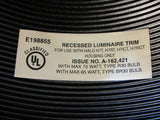 Professional Recessed Luminaire Trim Lot of 16 Black/White -- Used