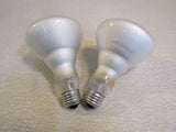 Standard Flood Light Bulbs Incandescent Lot of 2 White Unknown Wattage -- Used