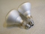 GE Flood Light Bulbs Incandescent Lot of 2 White 65W 120V -- Used
