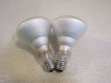 GE Flood Light Bulbs Incandescent Lot of 2 White 65W 120V -- Used