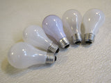Reveal/GE Incandescent Light Bulbs Lot of 5 White 60W 120V 2-Soft White -- Used