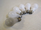 Standard Incandescent Light Bulbs Lot of 6 White 1-100W 120/130V -- Used