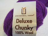 Universal Yarn Deluxe Chunky Yarn Mulberry 2 Skeins 120 Yards Each -- New