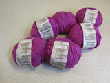 Cascade Yarns Venezia Yarn Magenta 6 Skeins 102 Yards Each Bulky Weight -- New