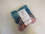 Wonderland Yarns Yarn 5 Skeins 46 Yards Each Rusty Rose/Sage/Teal -- New