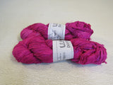 Darn Good Yarn Sari Ribbon Yarn Hot Pink 2 Skeins 50 Yards Each 100% Silk -- New