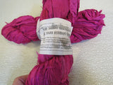 Darn Good Yarn Sari Ribbon Yarn Hot Pink 2 Skeins 50 Yards Each 100% Silk -- New