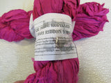 Darn Good Yarn Sari Ribbon Yarn Hot Pink 2 Skeins 50 Yards Each 100% Silk -- New